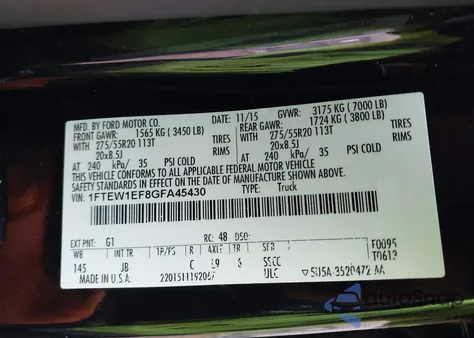 2016 Ford F-150 Xlt z USA, uszkodzony, nr VIN 1FTEW1EF8GFA45430